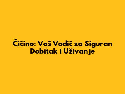 Čičino: Vaš Vodič za Siguran Dobitak i Uživanje