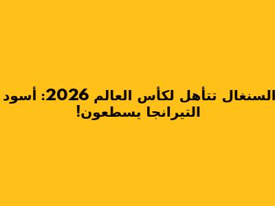 السنغال تتأهل لكأس العالم 2026: 'أسود التيرانجا' يسطعون!