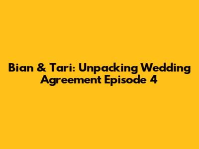Bian & Tari: Unpacking Wedding Agreement Episode 4
