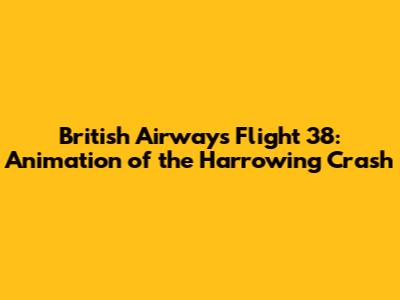 British Airways Flight 38: Animation of the Harrowing Crash