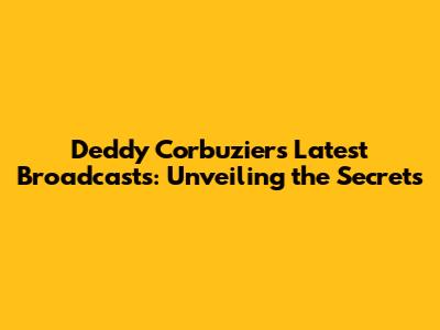 Deddy Corbuzier's Latest Broadcasts: Unveiling the Secrets