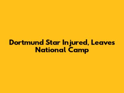 Dortmund Star Injured, Leaves National Camp