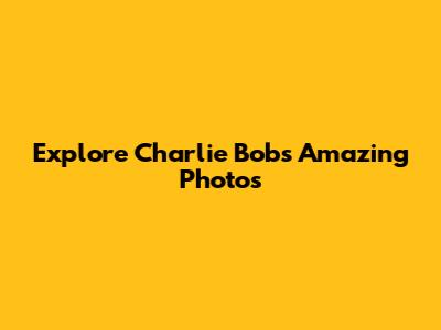 Explore Charlie Bob's Amazing Photos