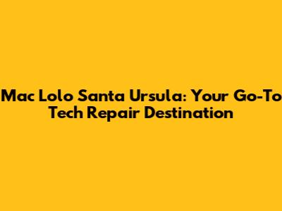 Mac Lolo Santa Ursula: Your Go-To Tech Repair Destination