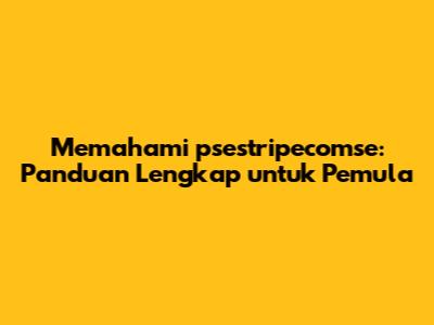 Memahami psestripecomse: Panduan Lengkap untuk Pemula