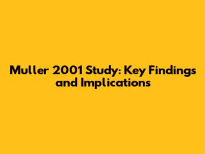 Muller 2001 Study: Key Findings and Implications