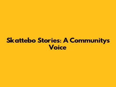 Skattebo Stories: A Community's Voice