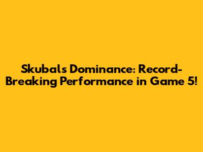 Skubal's Dominance: Record-Breaking Performance in Game 5!