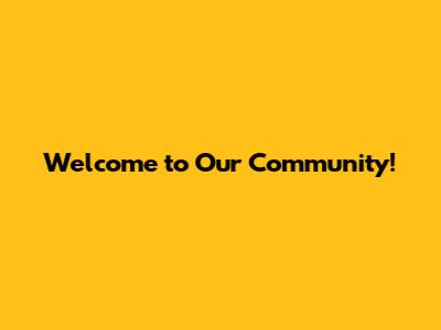 Welcome to Our Community!