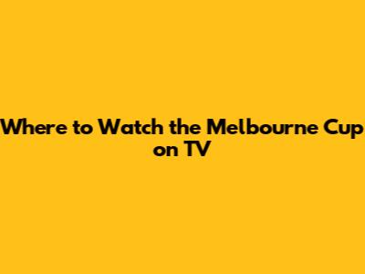 Where to Watch the Melbourne Cup on TV