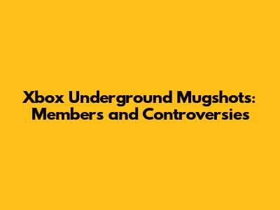 Xbox Underground Mugshots: Members and Controversies