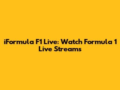 iFormula F1 Live: Watch Formula 1 Live Streams